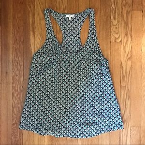 Joie silk elephant print tank top size M
